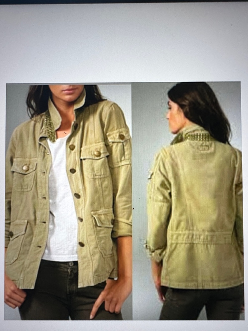 Current Elliott Studded Commander Jacket